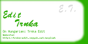 edit trnka business card